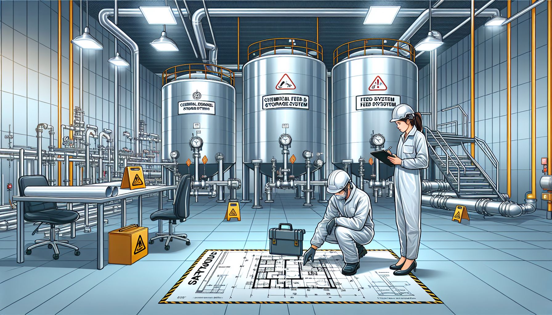 Safety audits for chemical feed and storage systems